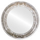 Florence Flat Round Mirror Frame in Champagne Silver