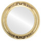 Florence Flat Round Mirror Frame in Gold Leaf