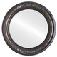 Florence Flat Round Mirror Frame in Vintage Walnut