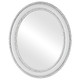 Dorset Flat Oval Mirror in Linen White