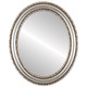 Dorset Flat Oval Mirror Frame in Silver Leaf with Brown Antique