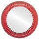 Dorset Flat Round Mirror Frame in Holiday Red