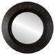 Veneto Flat Round Mirror Frame in Veined Onyx