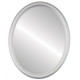 Saratoga Flat Oval Mirror Frame in Silver Spray