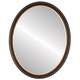 Hamilton Flat Oval Mirror Frame in Rosewood with Gold Lip