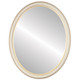 Hamilton Flat Oval Mirror Frame in Taupe with Gold Lip