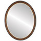 Hamilton Flat Oval Mirror Frame in Vintage Walnut with Gold Lip