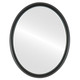 Hamilton Flat Oval Mirror Frame in Gloss Black with Silver Lip