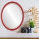 Hamilton Lifestyle Oval Mirror Frame in Holiday Red with Silver Lip
