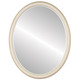 Hamilton Flat Oval Mirror Frame in Taupe with Silver Lip