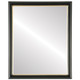 Hamilton Flat Rectangle Mirror Frame in Gloss Black with Gold Lip