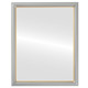 Hamilton Flat Rectangle Mirror Frame in Silver Spray with Gold Lip