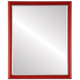 Hamilton Flat Rectangle Mirror Frame in Holiday Red with Silver Lip