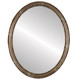 Virginia Flat Oval Mirror Frame in Champagne Silver