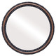 Virginia Flat Round Mirror Frame in Vintage Walnut
