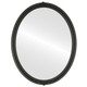 Contessa Flat Oval Mirror in Matte Black