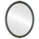 Contessa Flat Oval Mirror Oval Mirror Frame in Royal Blue
