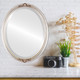 Contessa Lifestyle Oval Mirror Frame in Silver Leaf with Brown Antique