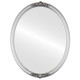 Contessa Flat Oval Mirror Oval Mirror Frame in Silver Spray