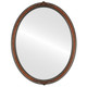 Contessa Flat Oval Mirror Vintage Cherry Finish