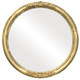 Contessa Flat Round Mirror Frame in Champagne Gold