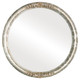 Contessa Flat Round Mirror Frame in Champagne Silver