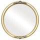 Contessa Flat Round Mirror Frame in Gold Leaf