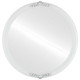 Contessa Flat Round Mirror in Linen White