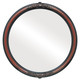 Contessa Flat Round Mirror Frame in Vintage Cherry