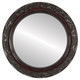 Rome Flat Round Mirror Frame in Rosewood