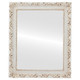 Rome Flat Rectangle Mirror Frame in Antique White