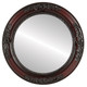 Versailles Flat Round Mirror Frame in Rosewood