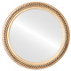 Santa-Fe Flat Round Mirror Frame in Antique Gold Leaf