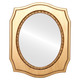 San-Francisco Flat Oval Mirror Frame in Gold Paint