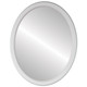Toronto Flat Oval Mirror in Linen White