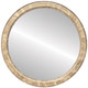 Toronto Flat Round Mirror Frame in Champagne Gold