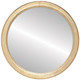 Toronto Flat Round Mirror Frame in Gold Leaf