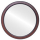 Toronto Flat Round Mirror Frame in Rosewood