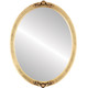 Athena Flat Oval Mirror Frame in Gold Leaf