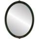 Athena Flat Oval Mirror Frame in Hunter Green