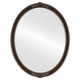 Athena Flat Oval Mirror in Rubbed Bronze