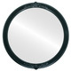 Athena Flat Round Mirror Frame in Gloss Black