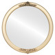 Athena Flat Round Mirror Frame in Gold Spray