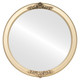 Athena Flat Round Mirror Frame in Gold Spray