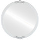 Athena Flat Round Mirror in Linen White