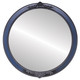 Athena Flat Round Mirror Frame in Royal Blue