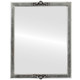 Athena Flat Rectangle Mirror Frame in Silver Leaf with Black Antique