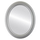 Wright Flat Oval Mirror Frame in Silver Spray
