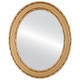 Monticello Flat Oval Mirror Frame in Gold Spray