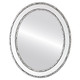 Monticello Flat Oval Mirror in Linen White